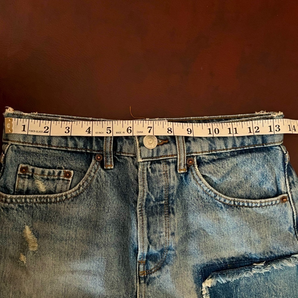 Bdg High Waist Patchwork Button Fly Distressed De… - image 7